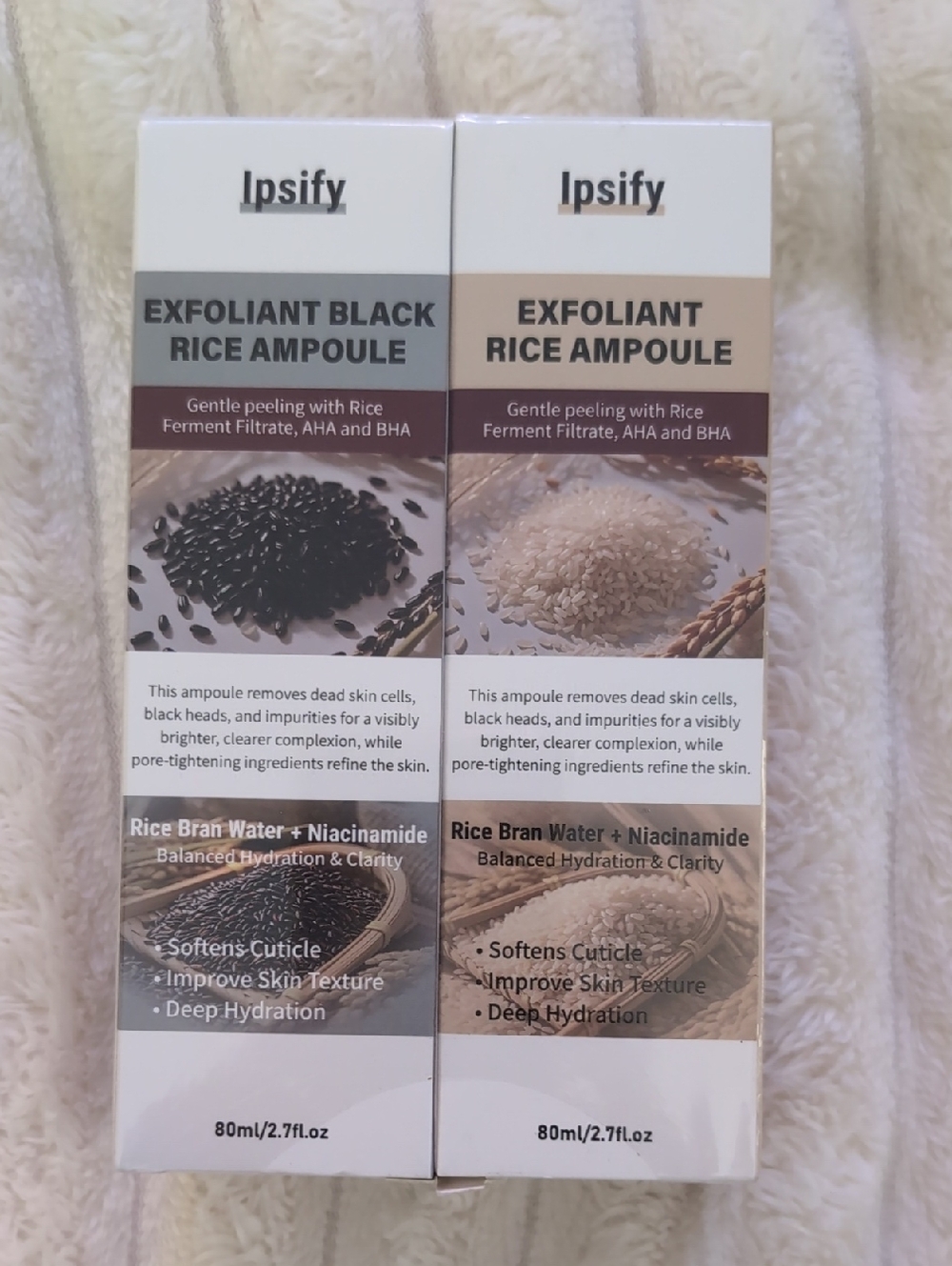Exfoliant Rice Ampoule Cleanser – Available in Black & White